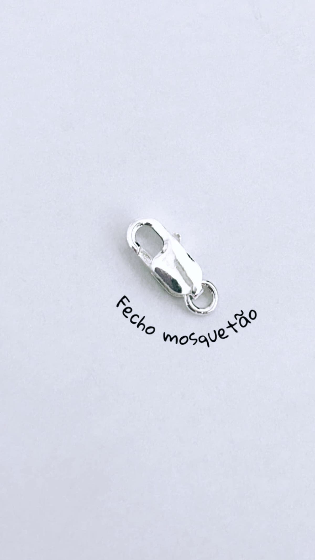 Fecho mosquetão prata 925(15 mm)