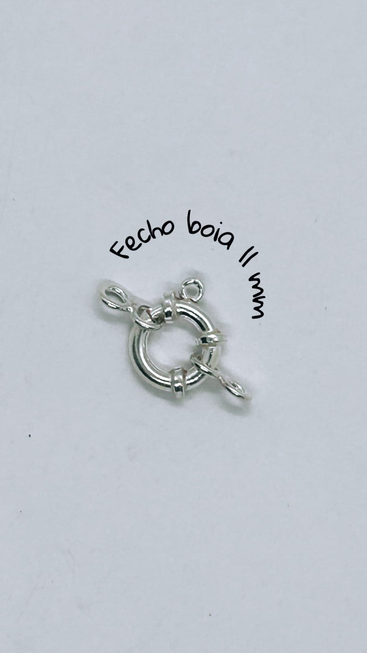 Fecho boia prata 925(11 mm)