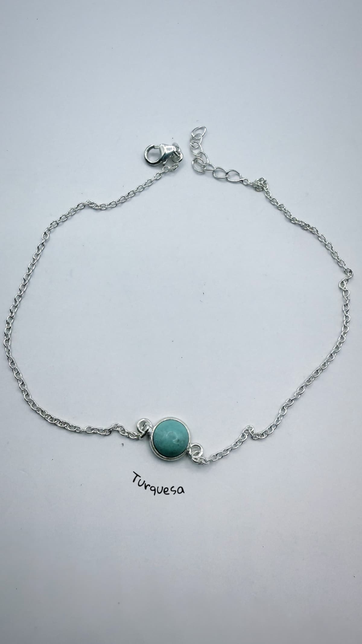 Tornozeleira Turquesa 24,5cm+ 1,5 cm extensor