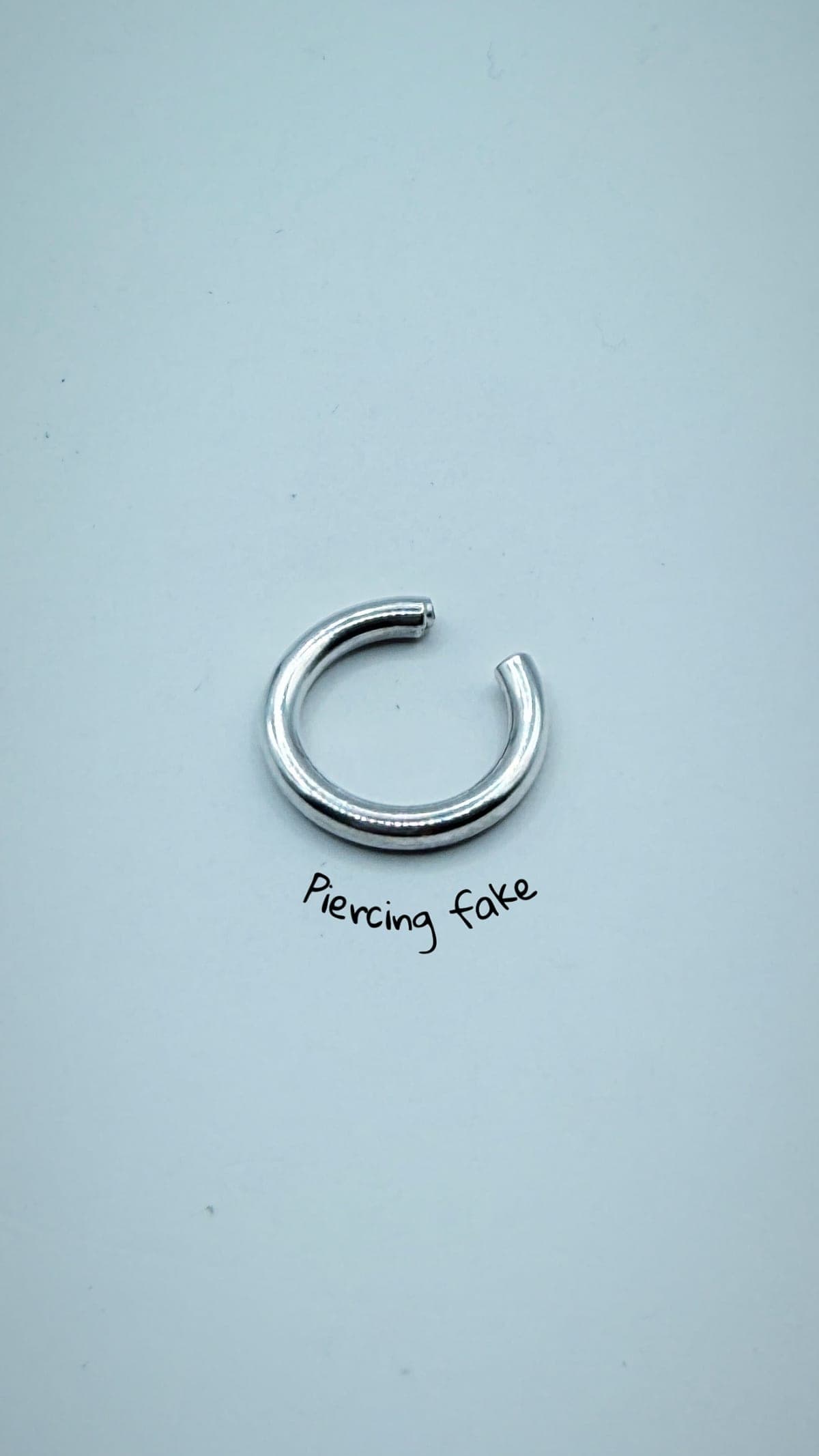 Piercing fake liso prata 925