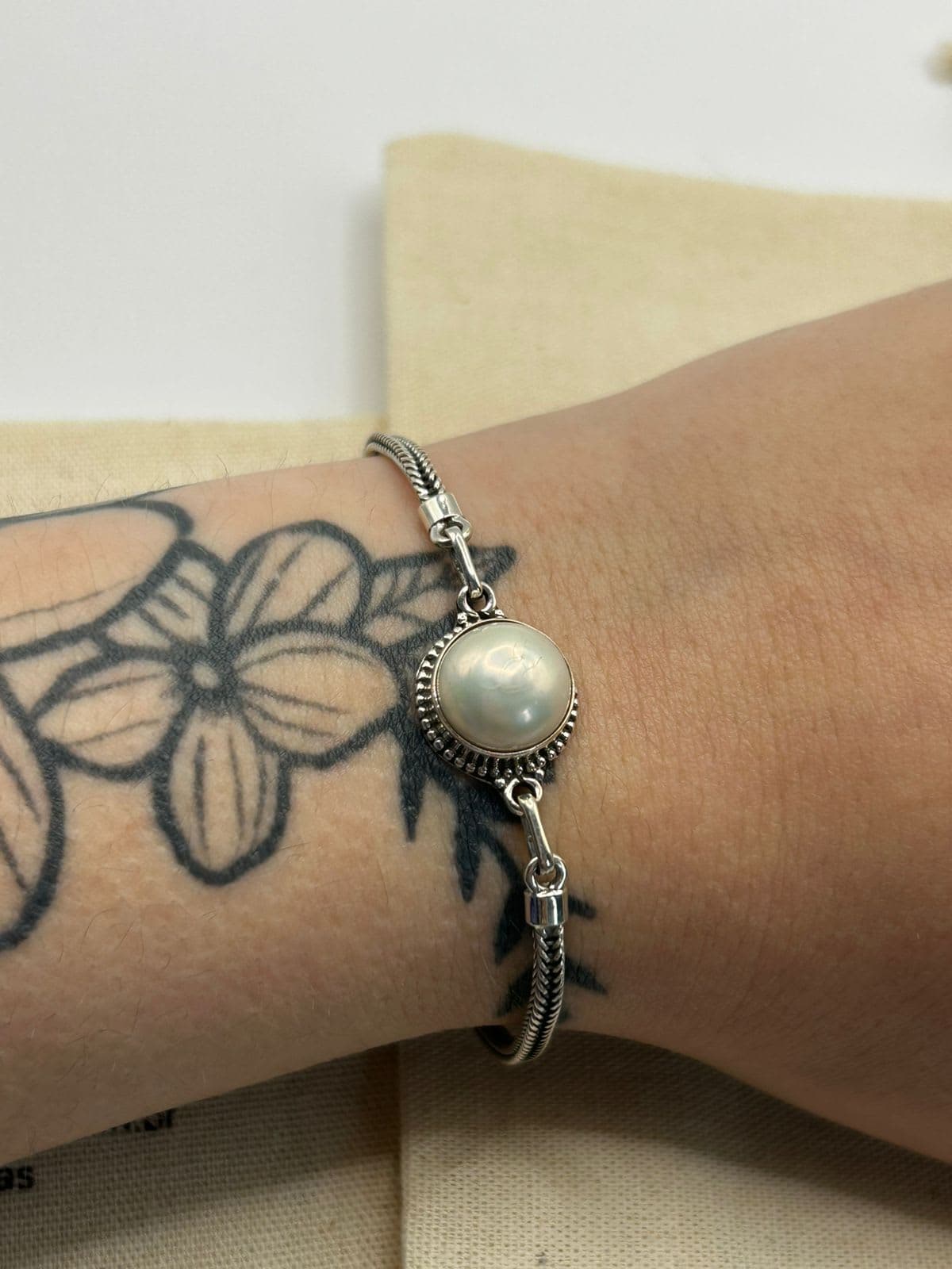 Pulseira Perola 18cm+1cm Extensor