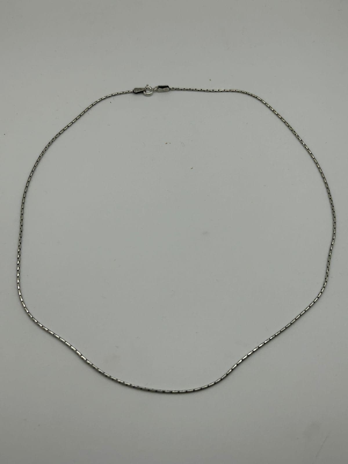 Corrente Mini Tijolinho Prata Bali 45cm