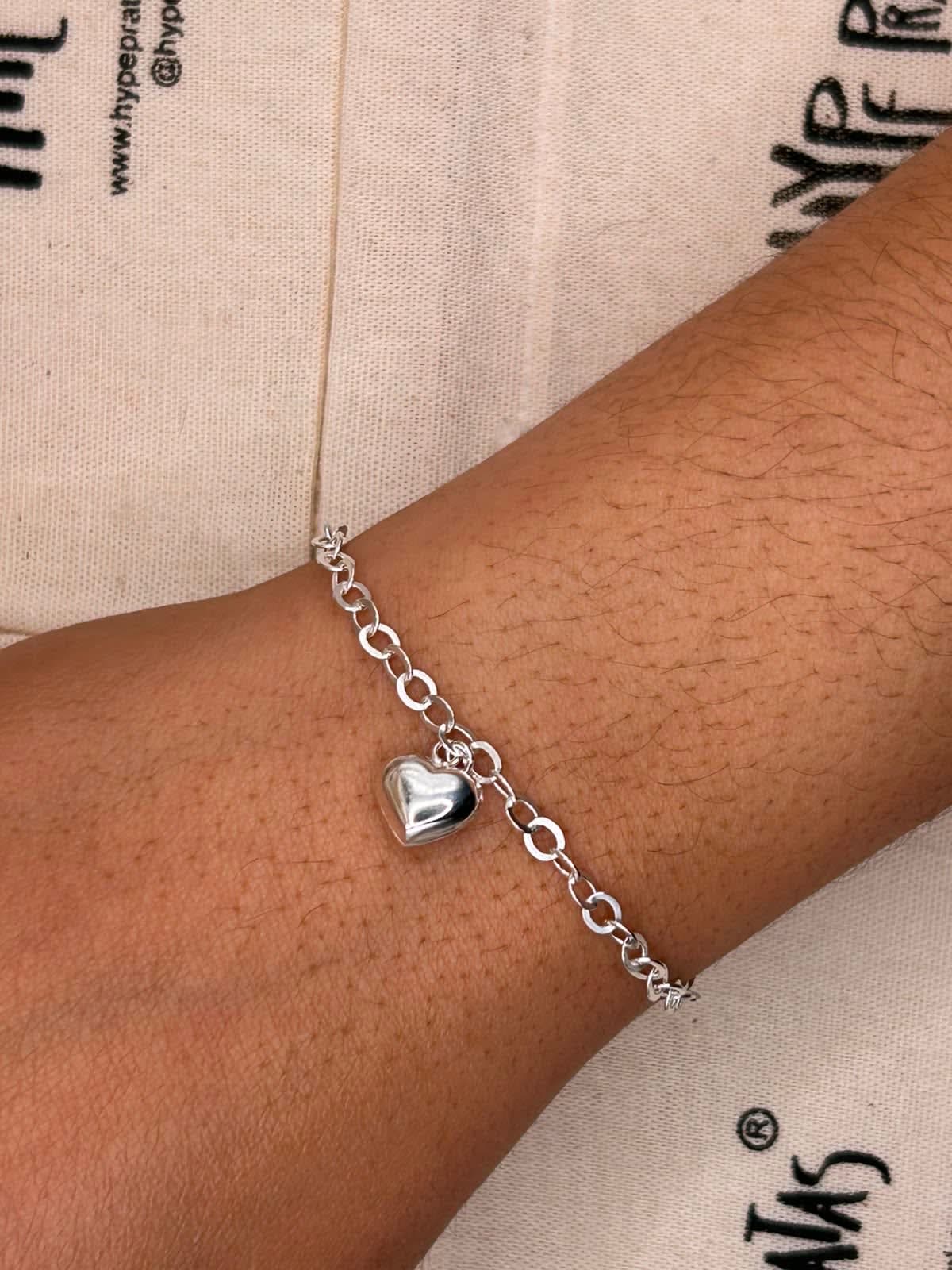 Pulseira Elo Pingente Coração