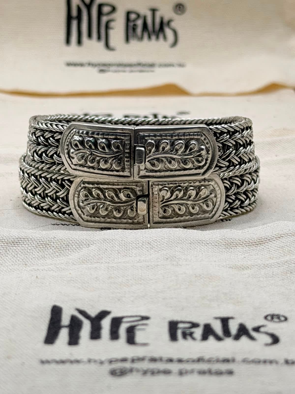 Pulseira Trançada Fecho Gaveta