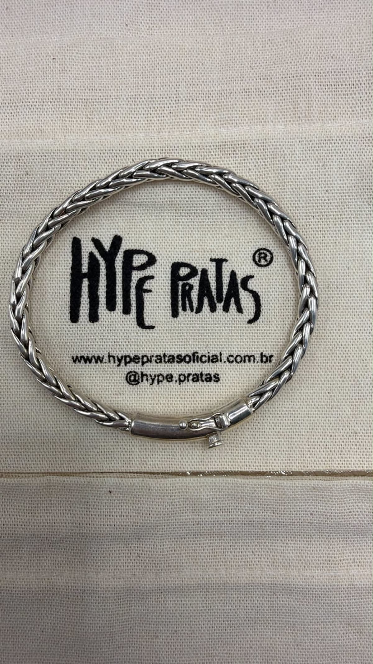 Pulseira Trançada 5mm 21 cm