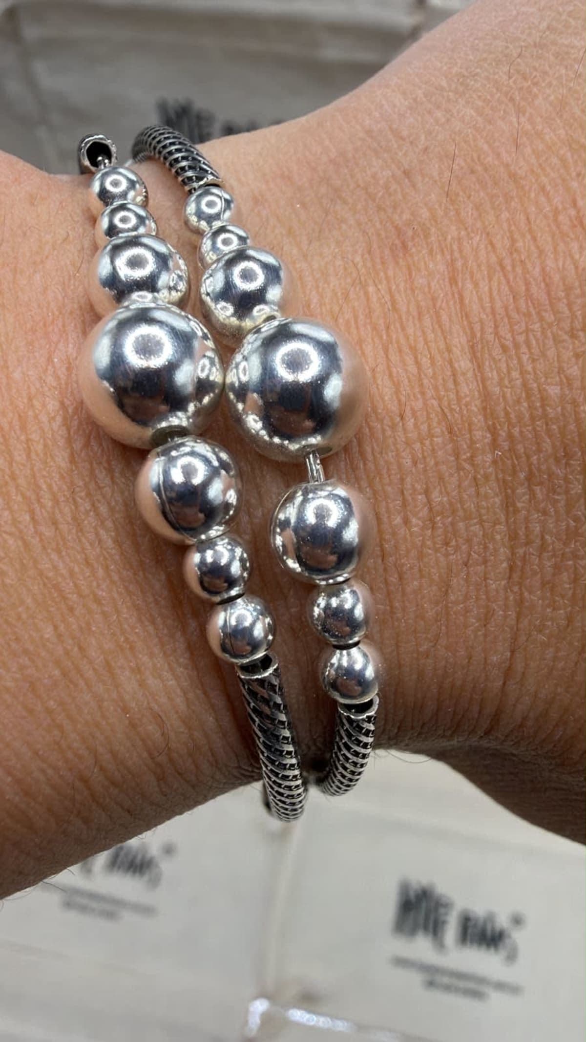 Pulseira Bolinha Prata 925 Fecho Gravatinha