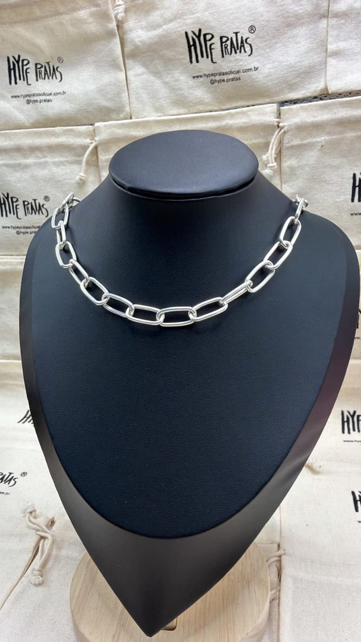 Corrente Elo Cartier Alongado Médio 50cm