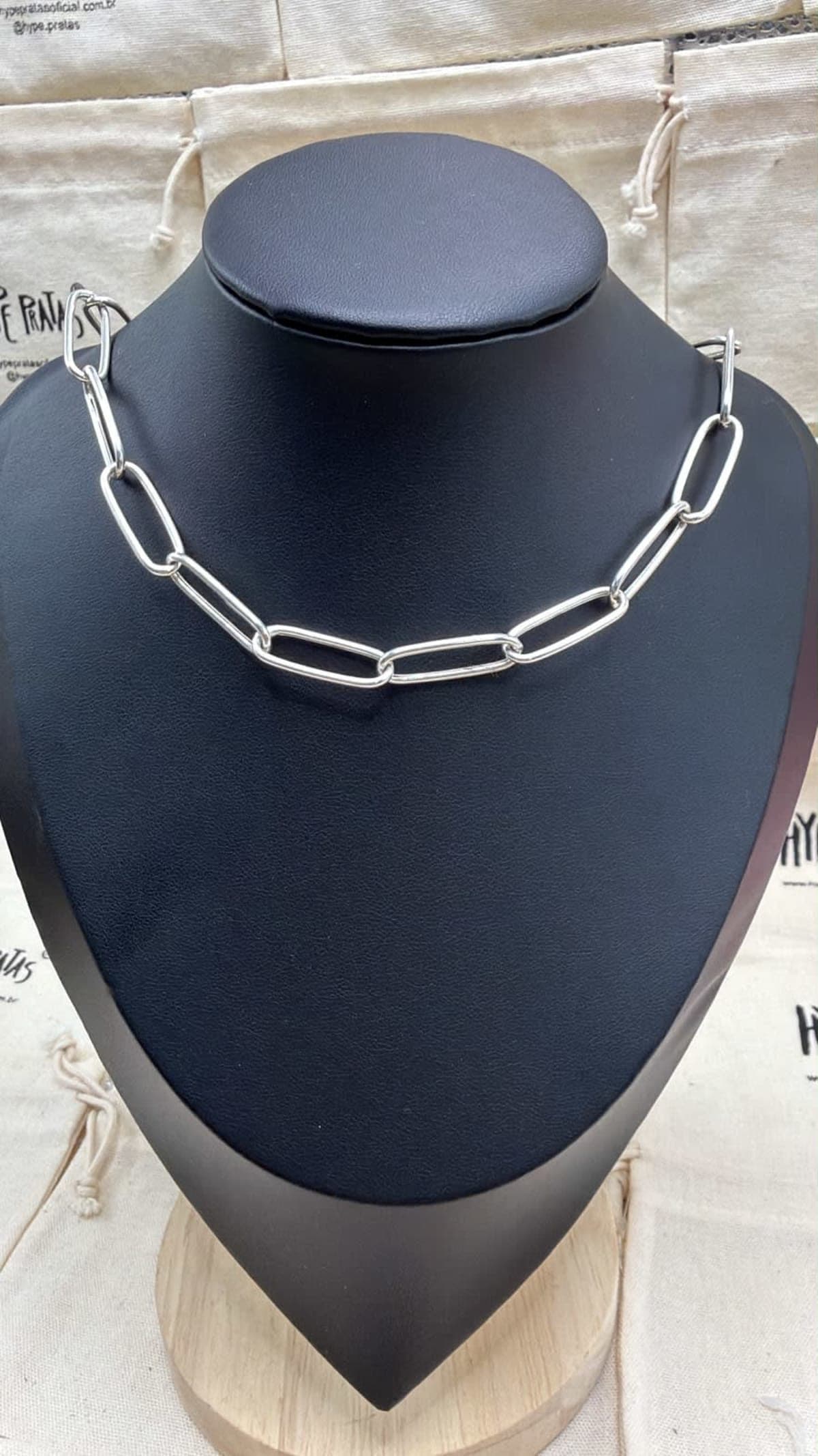 Corrente Elo Cartier Super Alongado Fecho Coração 55cm
