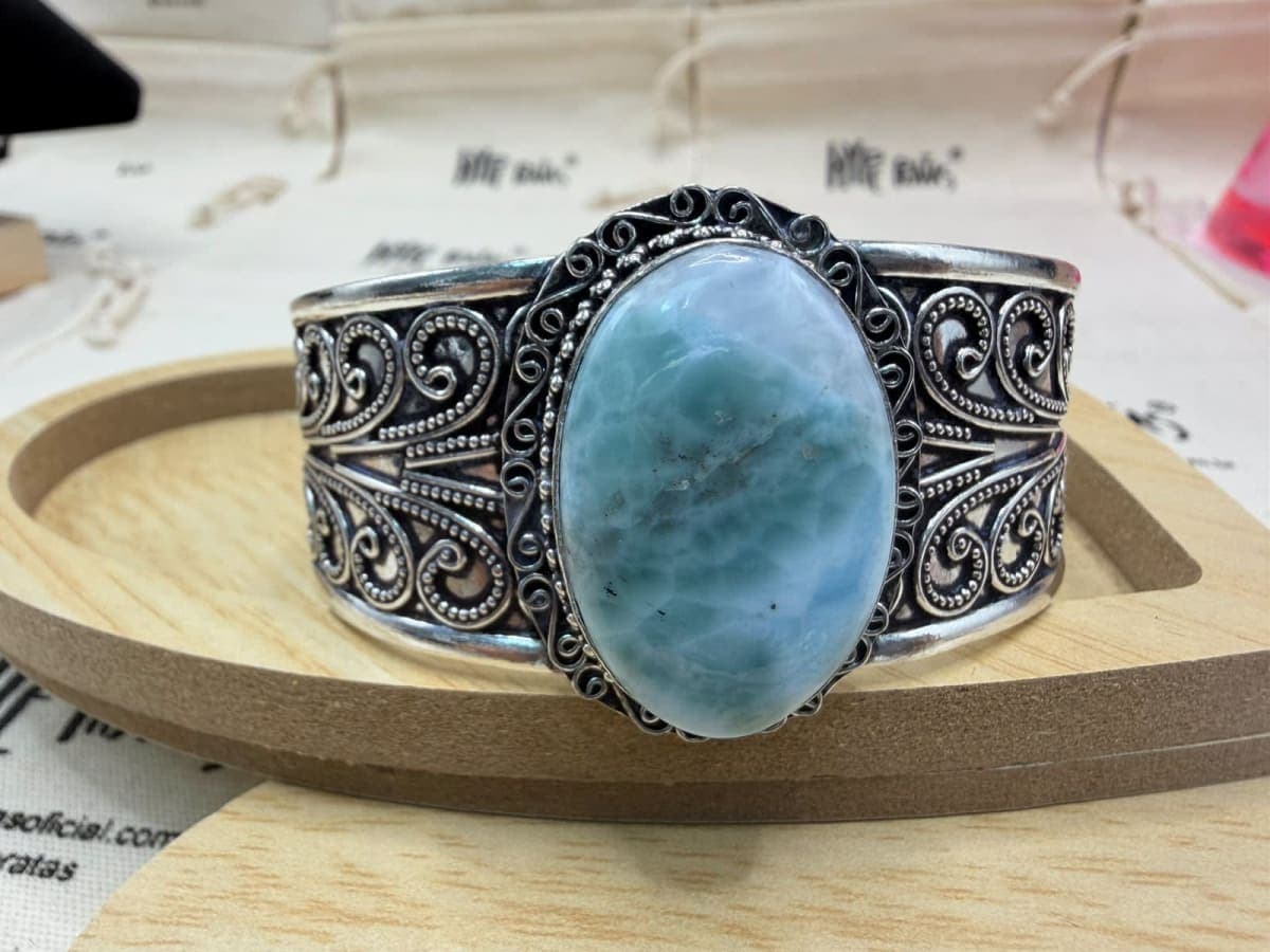 Bracelete Larimar Rígido