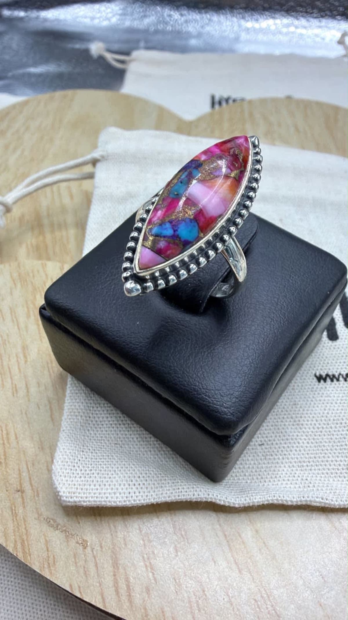 Anel Pink Oyster Tam 19