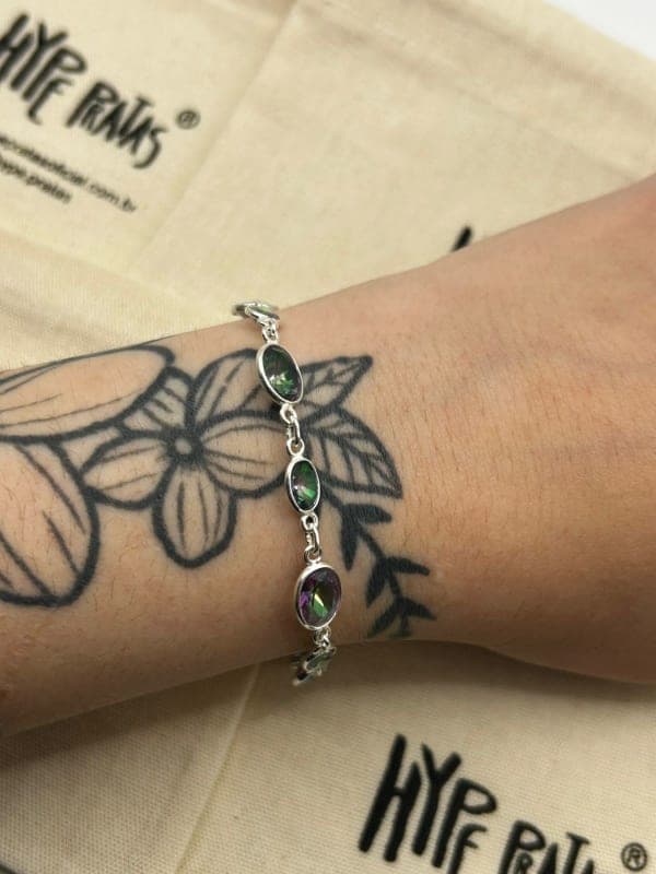 Pulseira Topázio Místico 18cm+1,5cm extensor