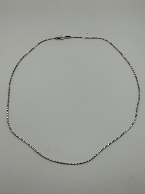 Corrente Mini Tijolinho Prata Bali 45cm