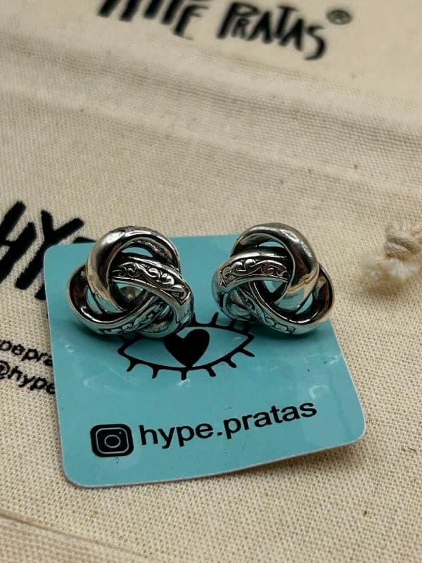 Brinco Nó Eletroformação 2cm