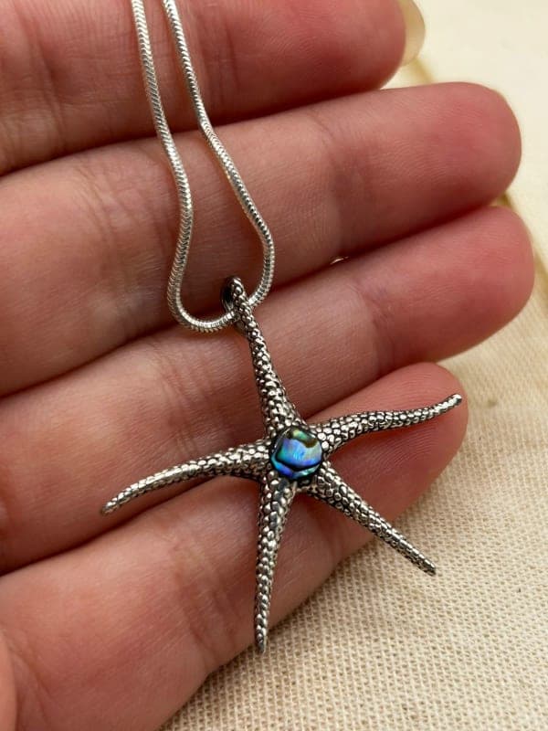 Pingente Estrela do Mar com Ponto de Abalone 3cm