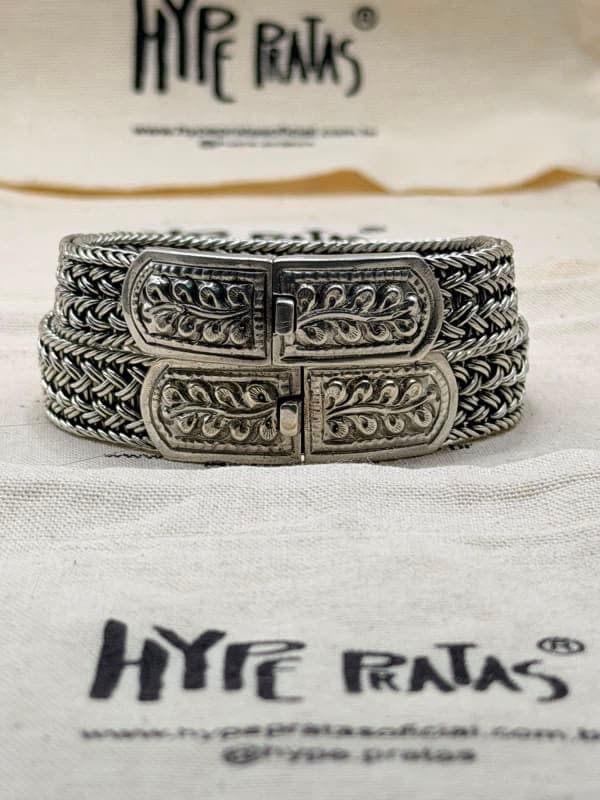 Pulseira Trançada Fecho Gaveta