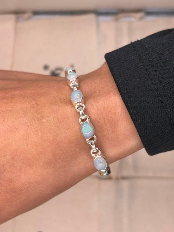 Pulseira Opala 10 Pedras 18cm+3cm extensor
