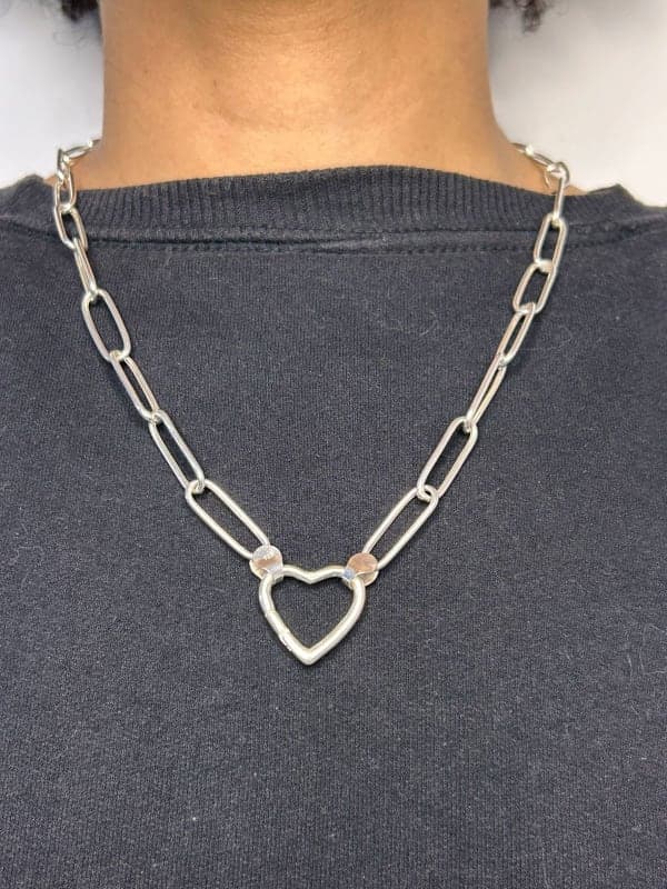 Corrente Elo Cartier Super Alongado Fecho Coração 55cm