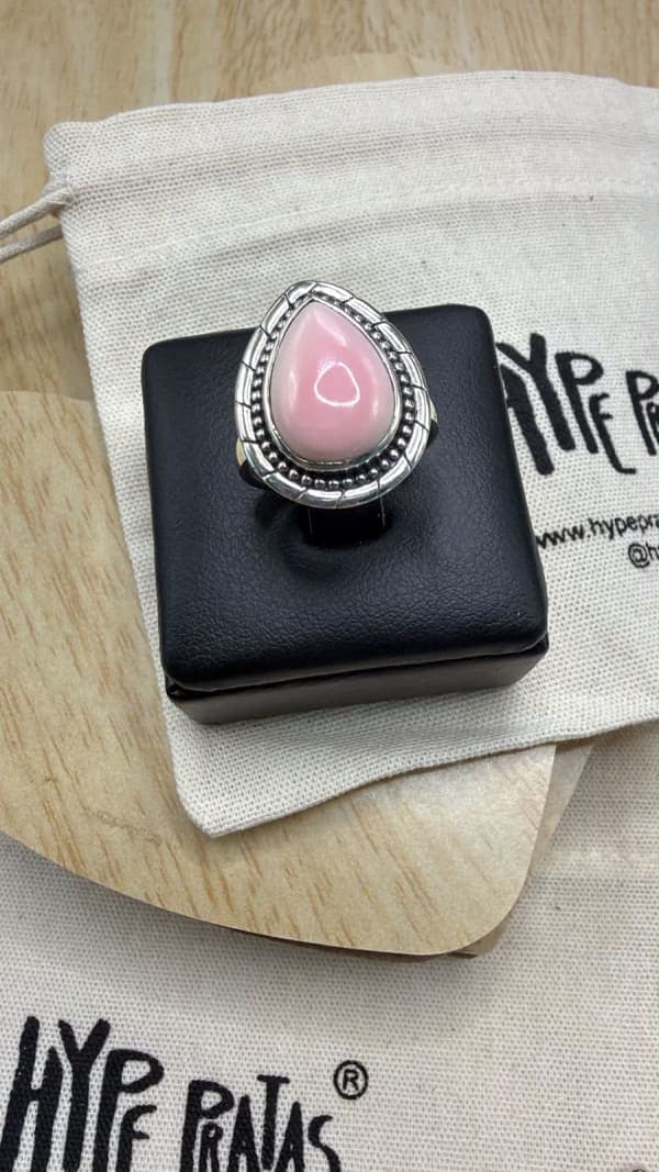 Anel Opala Rosa Tam 18