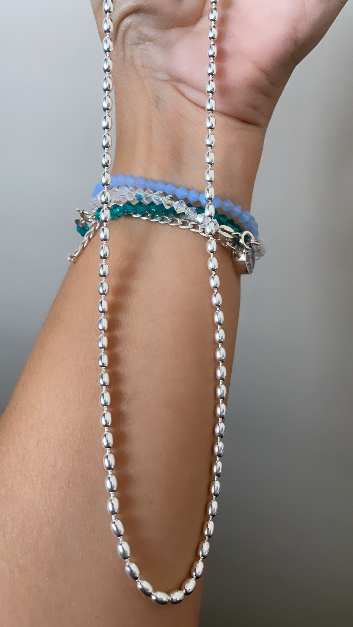 Choker gomos maciços prata 925 (42 cm/0,2 mm) 