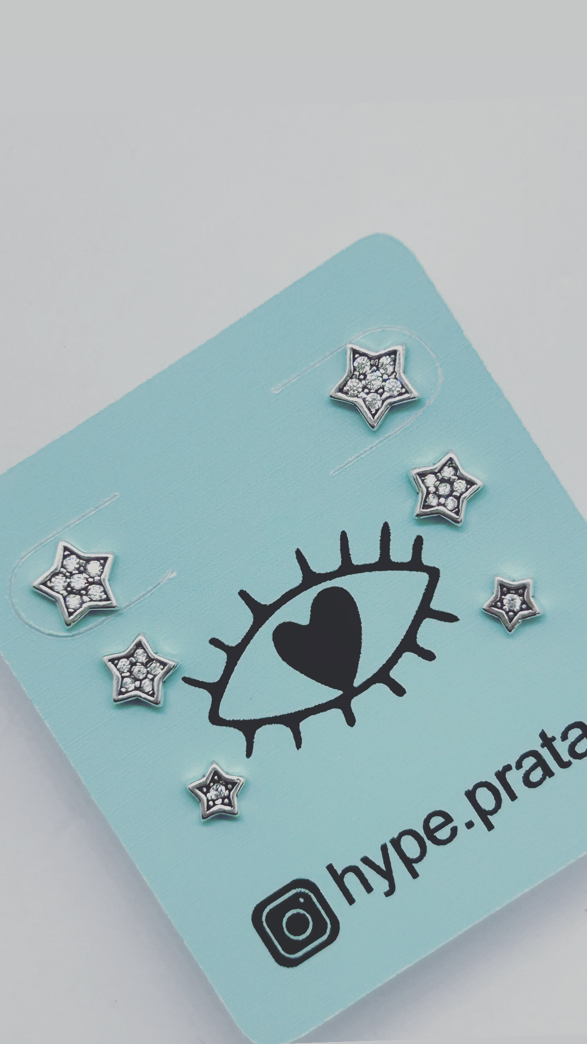 Brinco trio estrelas zircônias bali prata 925