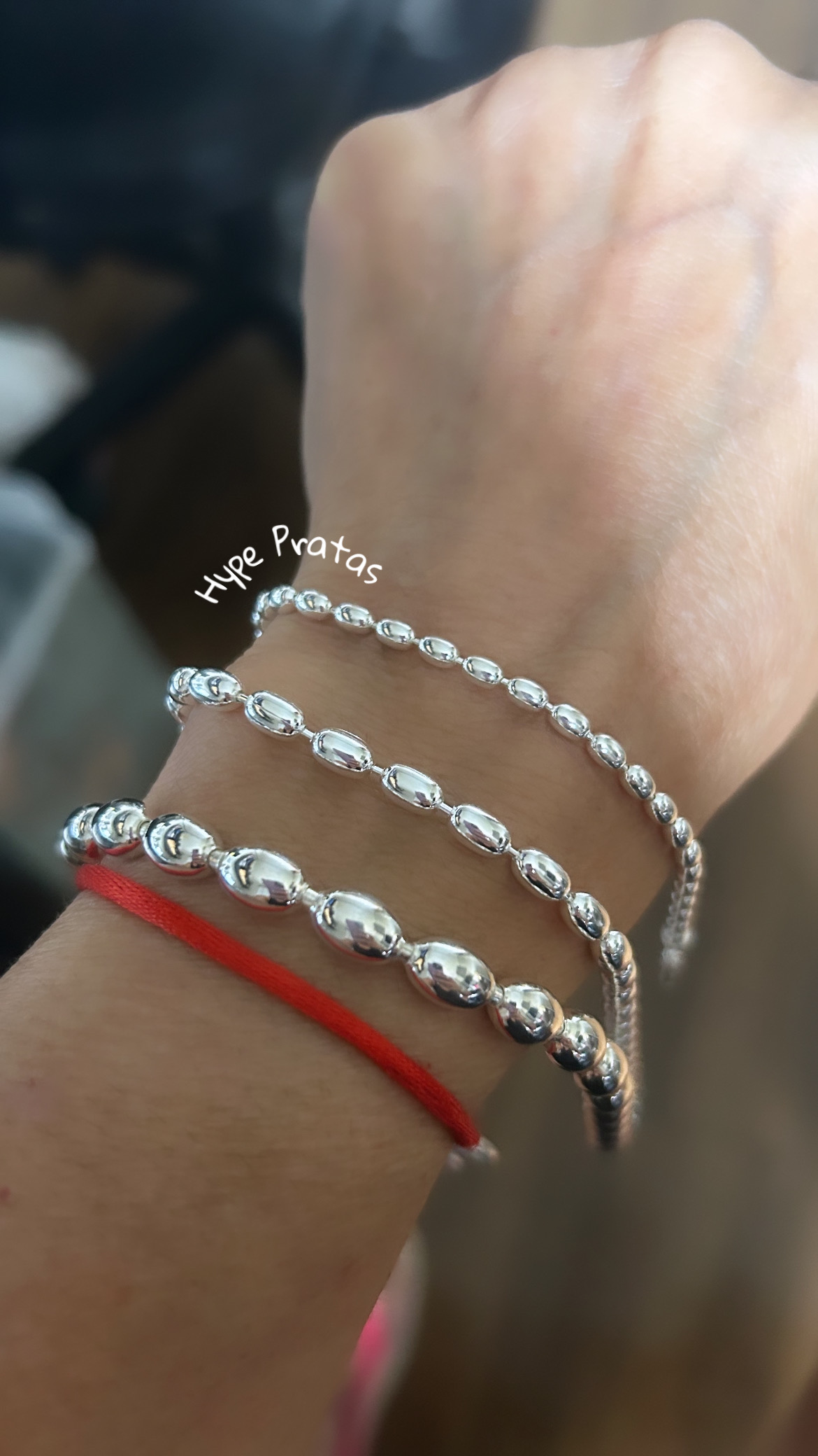 Pulseira gomos M liso prata 925 (20 cm/fecho boia)  