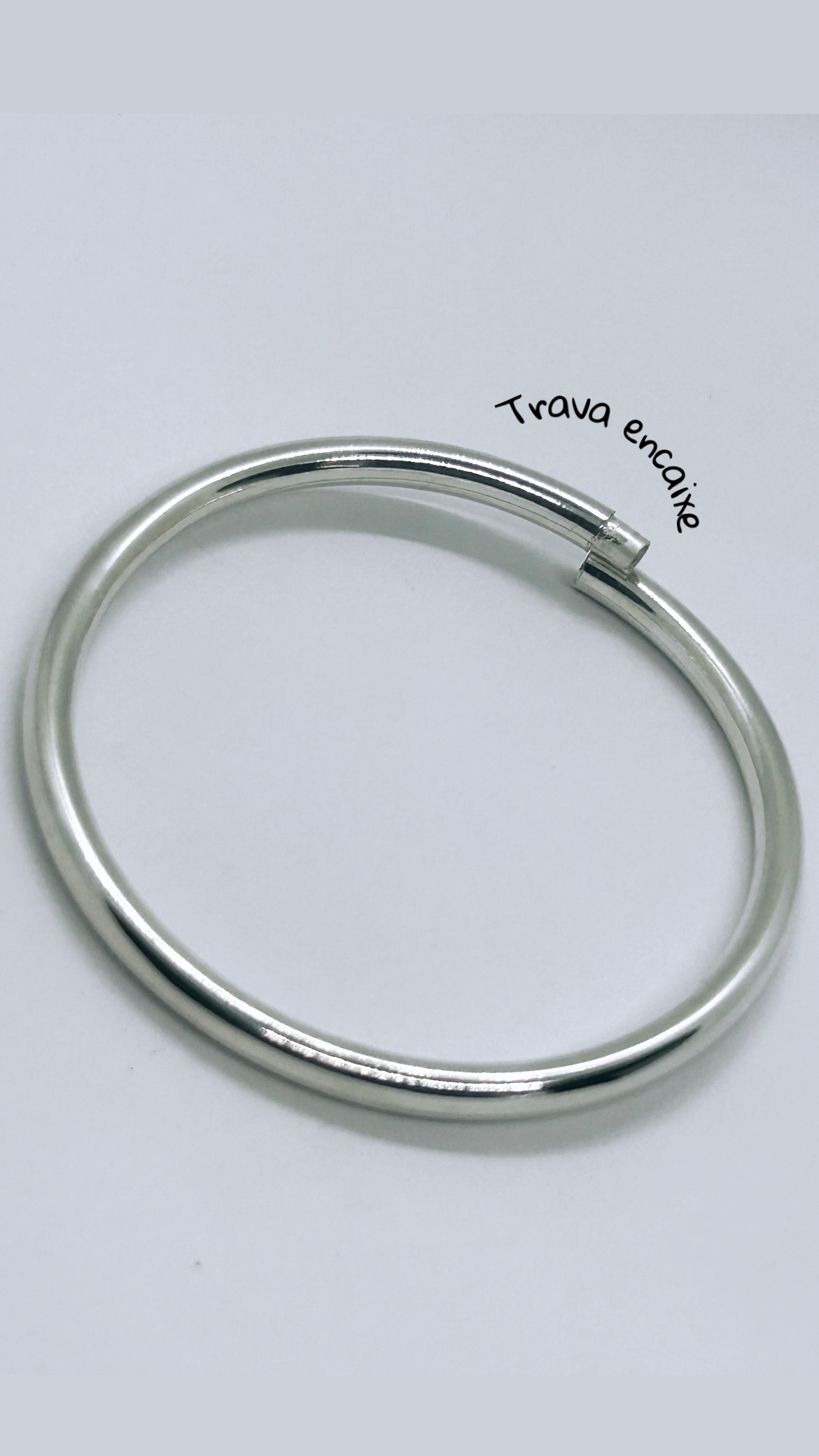 Pulseira/bracelete aro redondo encaixe prata 925(0,4 mm)