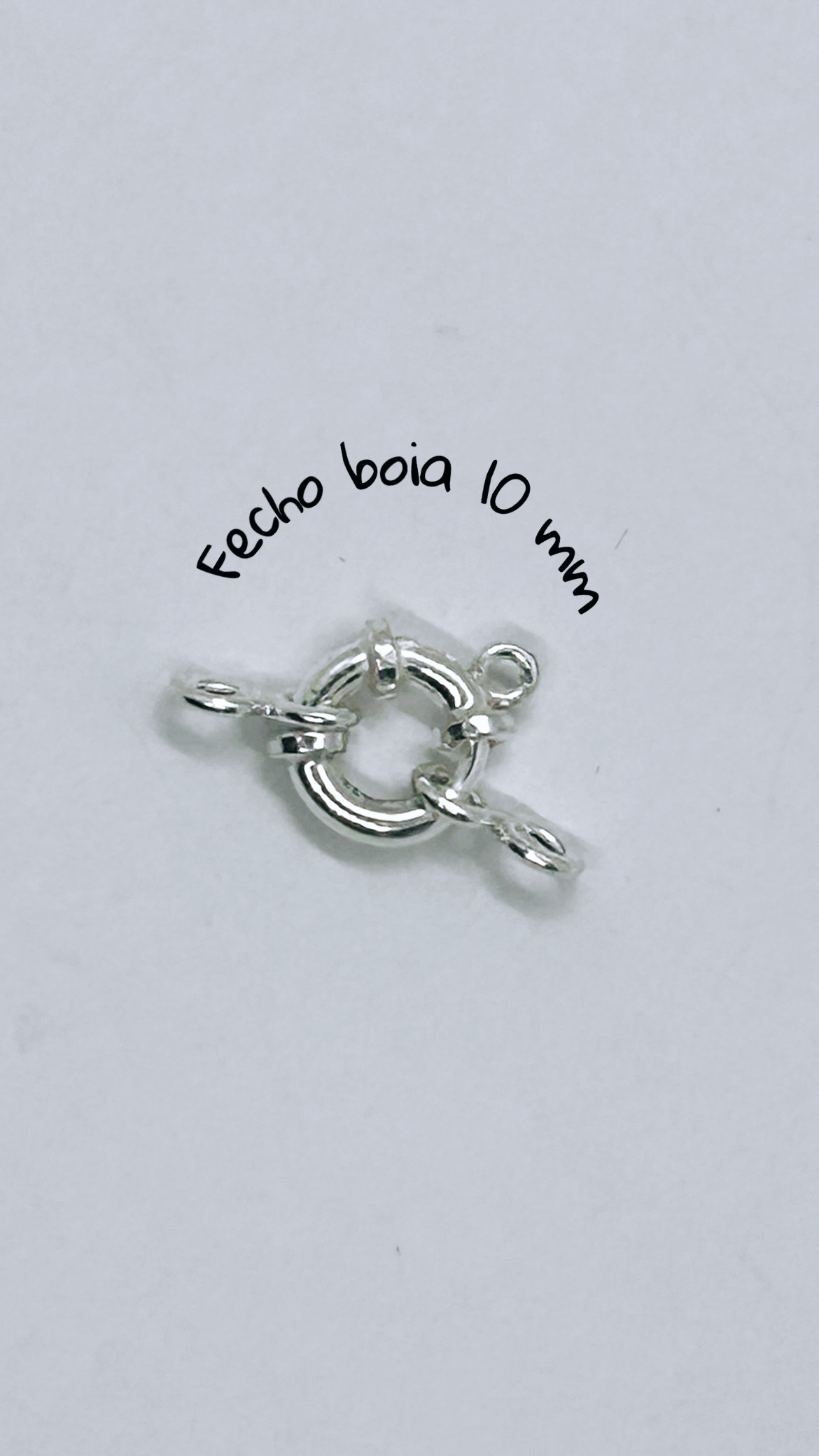 Fecho boia prata 925(10 mm)  