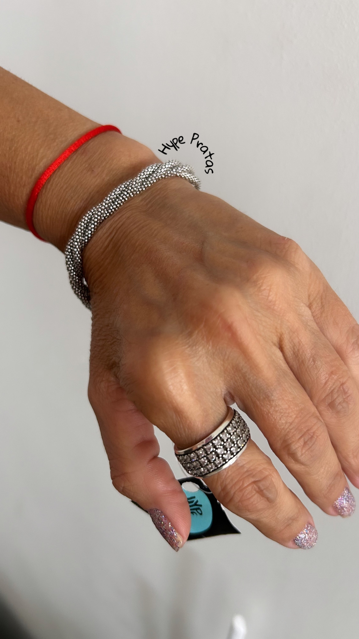 Pulseira pipocão torcida prata bali 925 (18,5 cm + 5 extensor) 