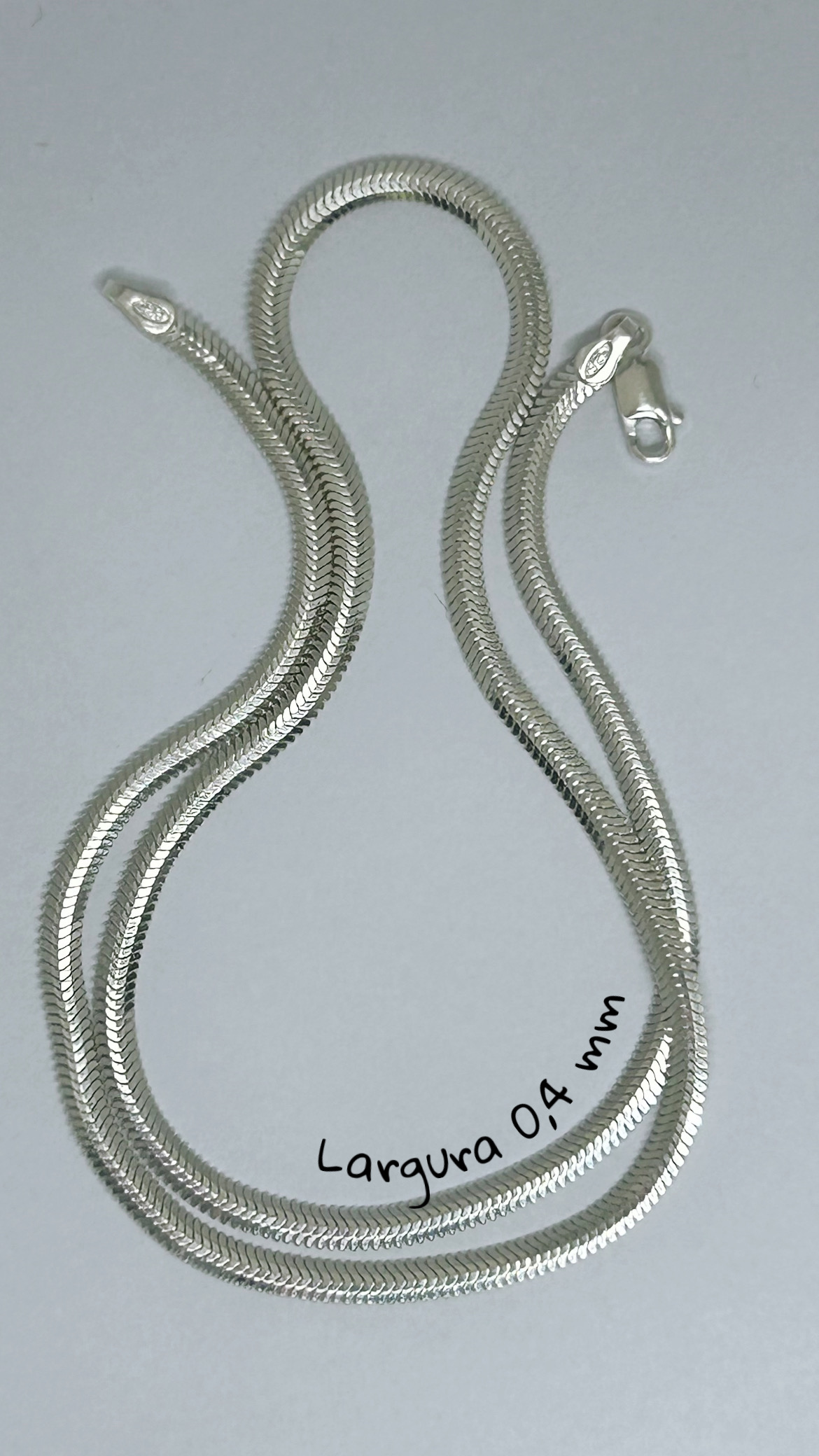 Corrente lacraia prata 925 (0,4 mm/50 cm)   