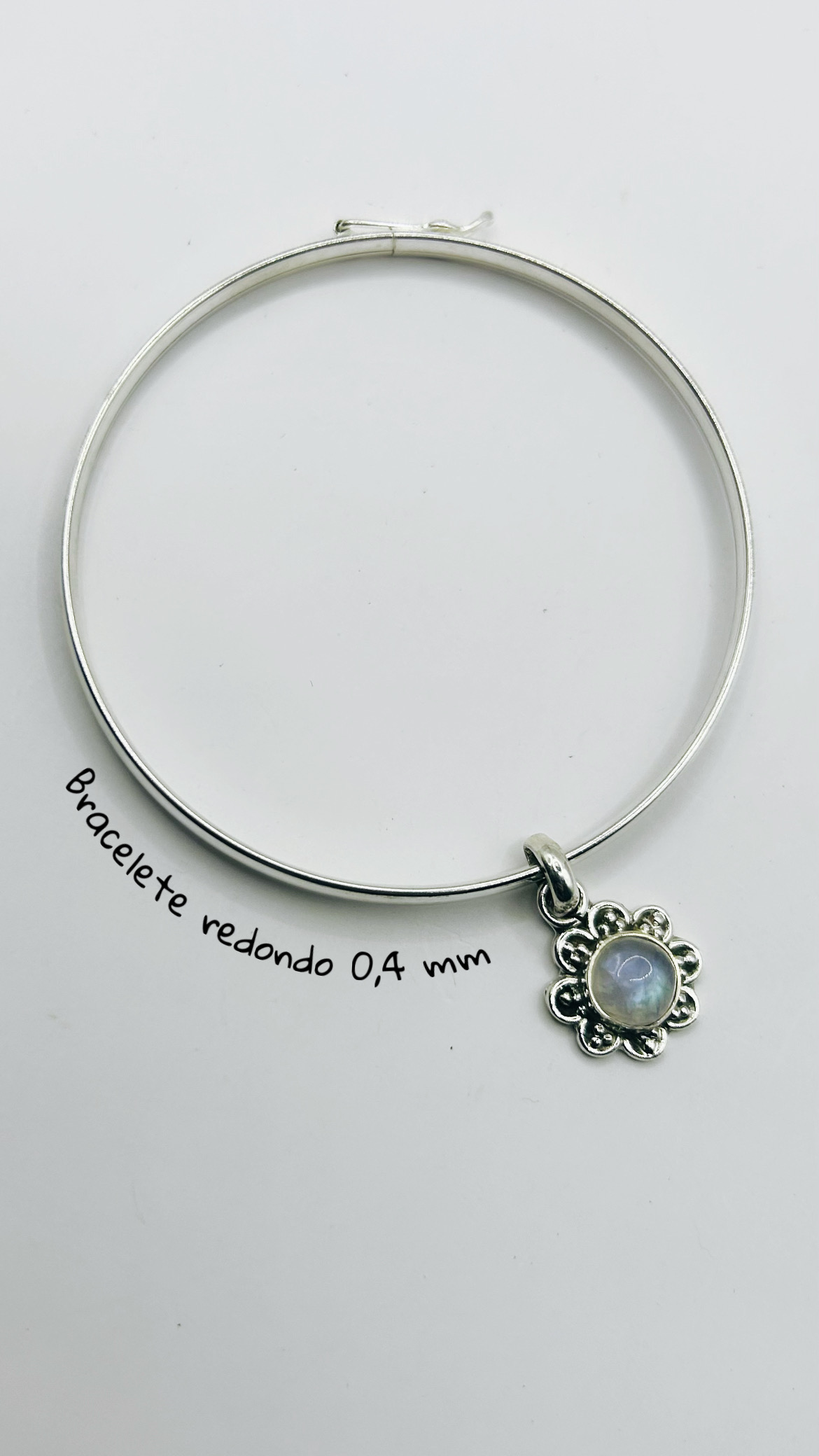 Pulseira/bracelete aro redondo prata 925 (0,4 mm)  