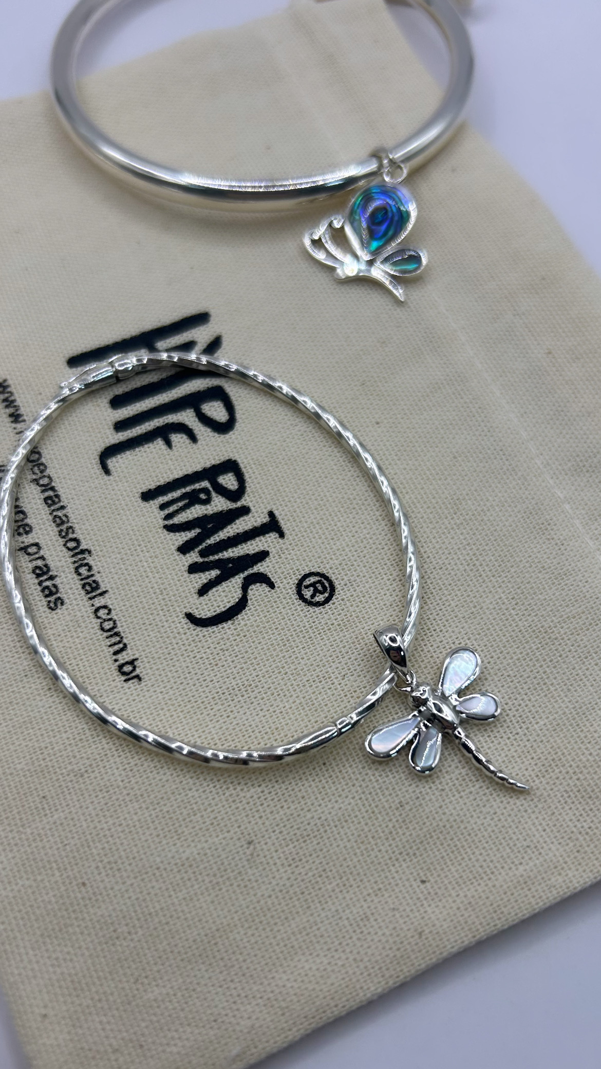 Pulseira/bracelete aro torcido infantil prata 925(0,2 mm)
