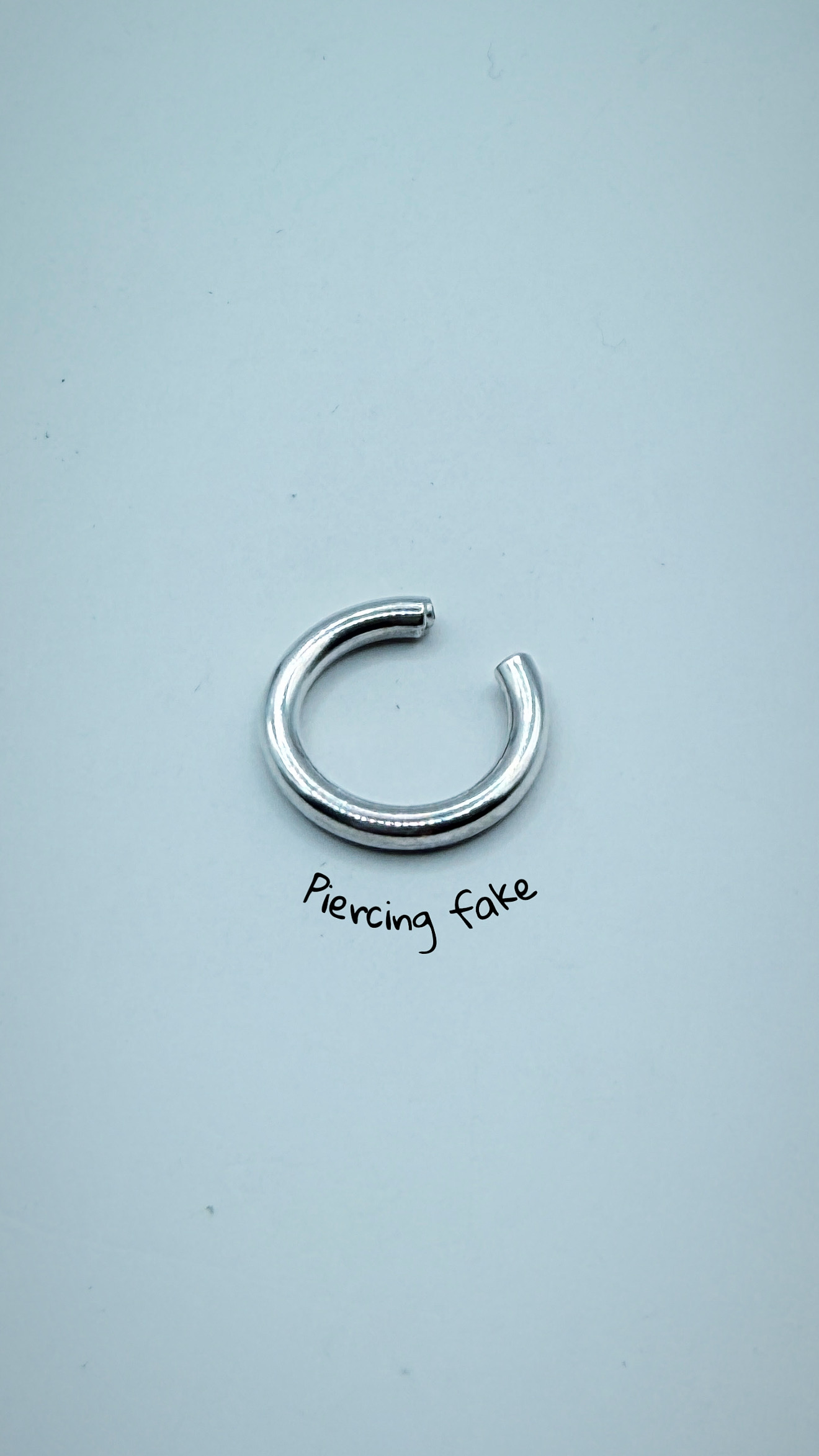 Piercing fake liso prata 925 