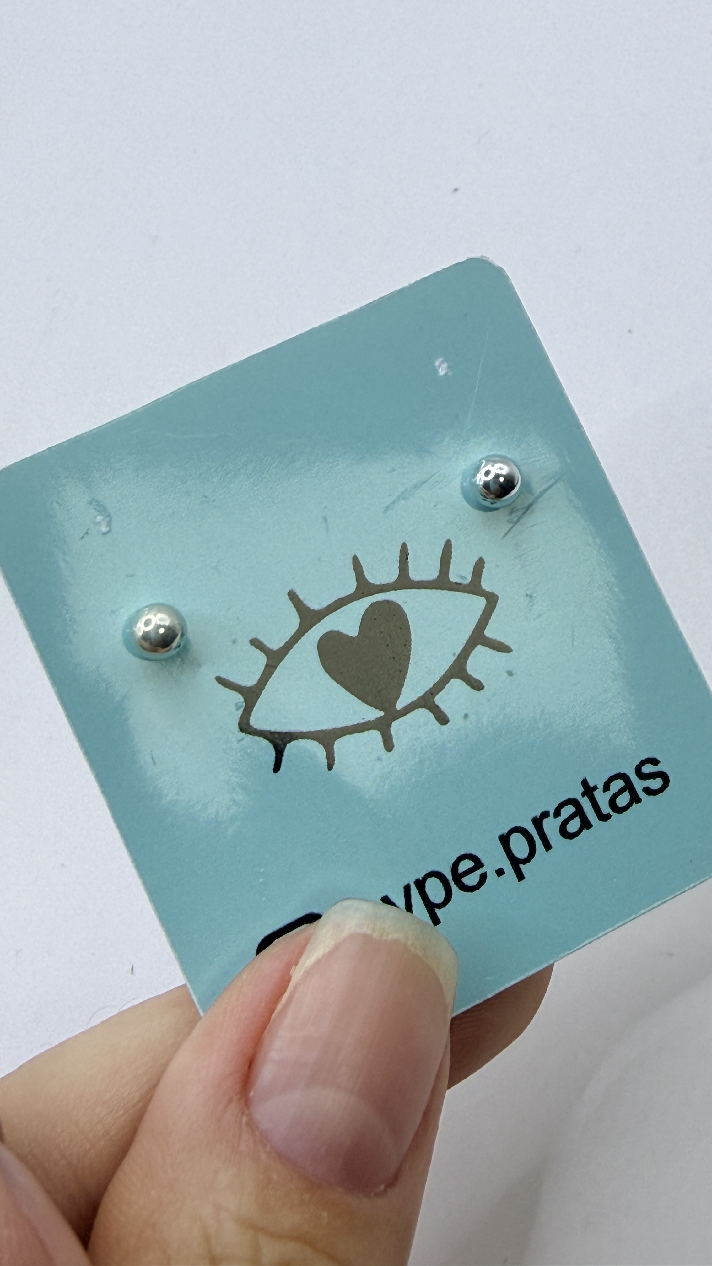 Brinco bola lisa prata 925(0,3 mm) 