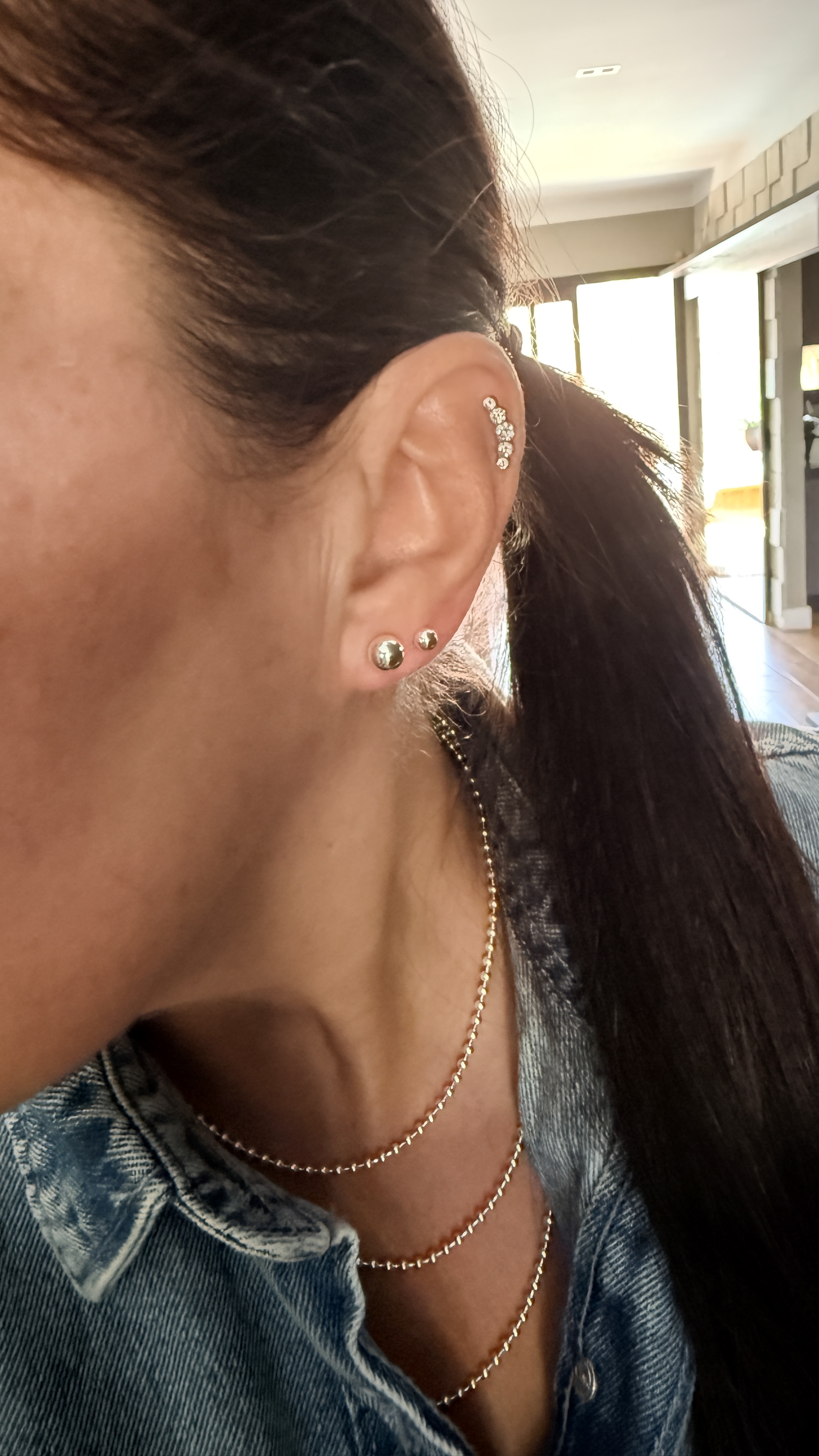 Brinco bola lisa prata 925(0,5 mm)