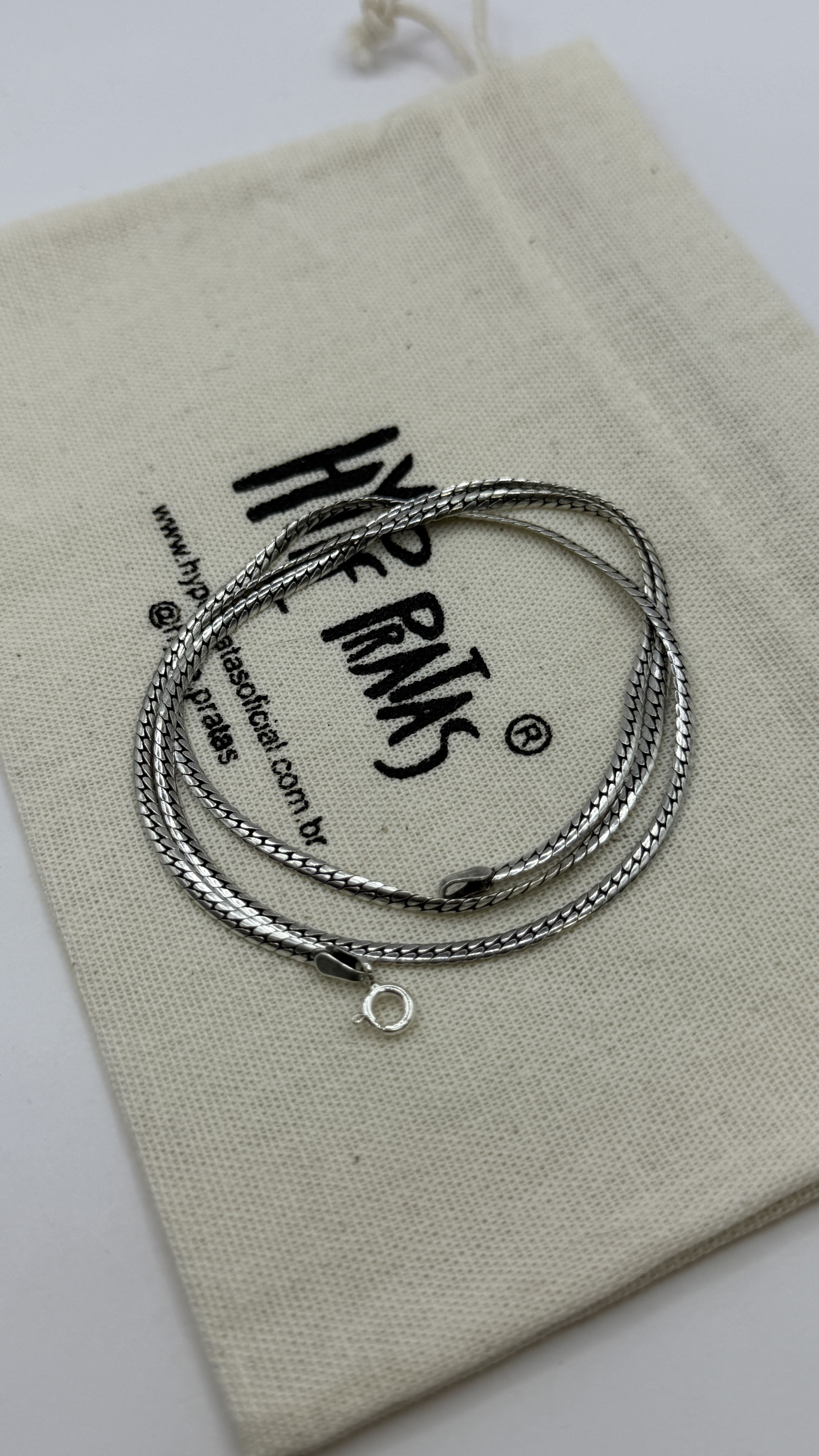 Corrente cobra prata bali 925 (46 cm/0,2 mm) 