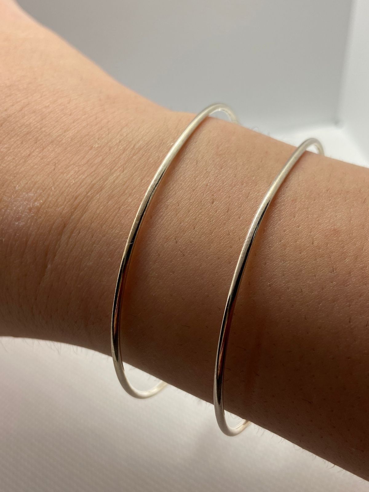 Bracelete liso aro redondo 925