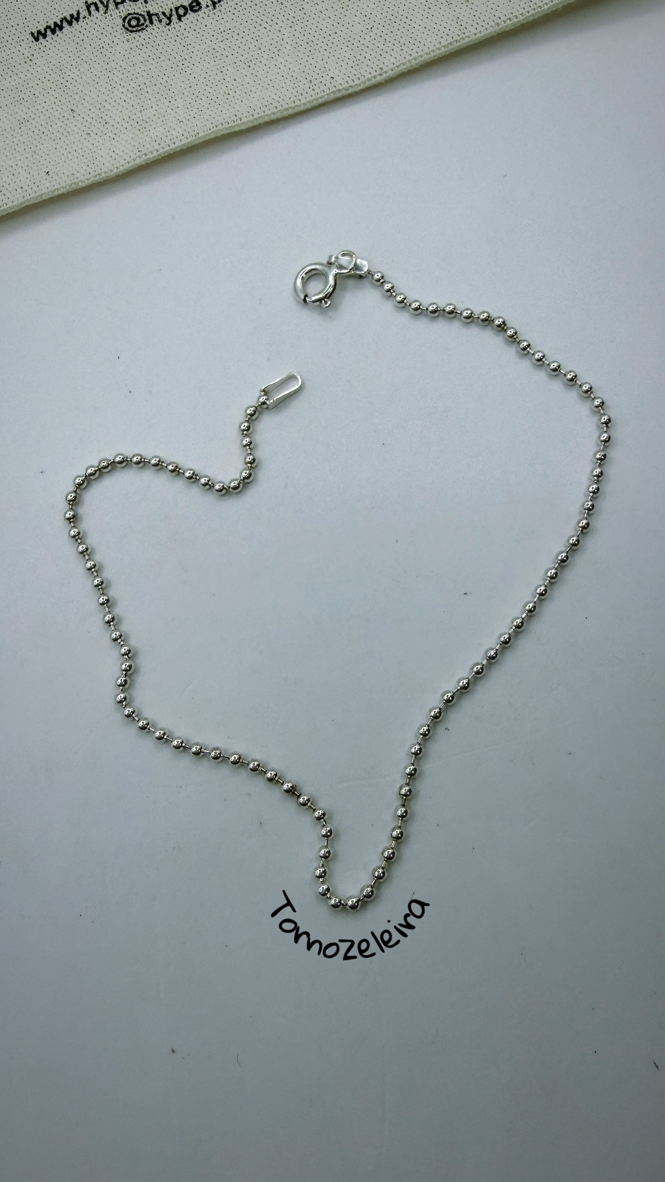 Tornozeleira mini bolinhas prata 925(24 cm) 