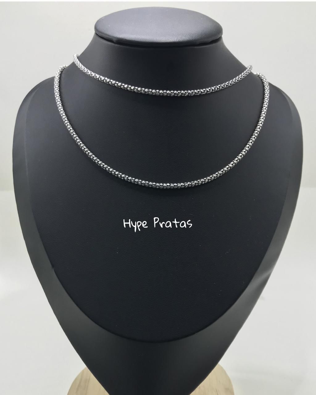 Corrente Pipoca Prata Bali 925 (40cm)