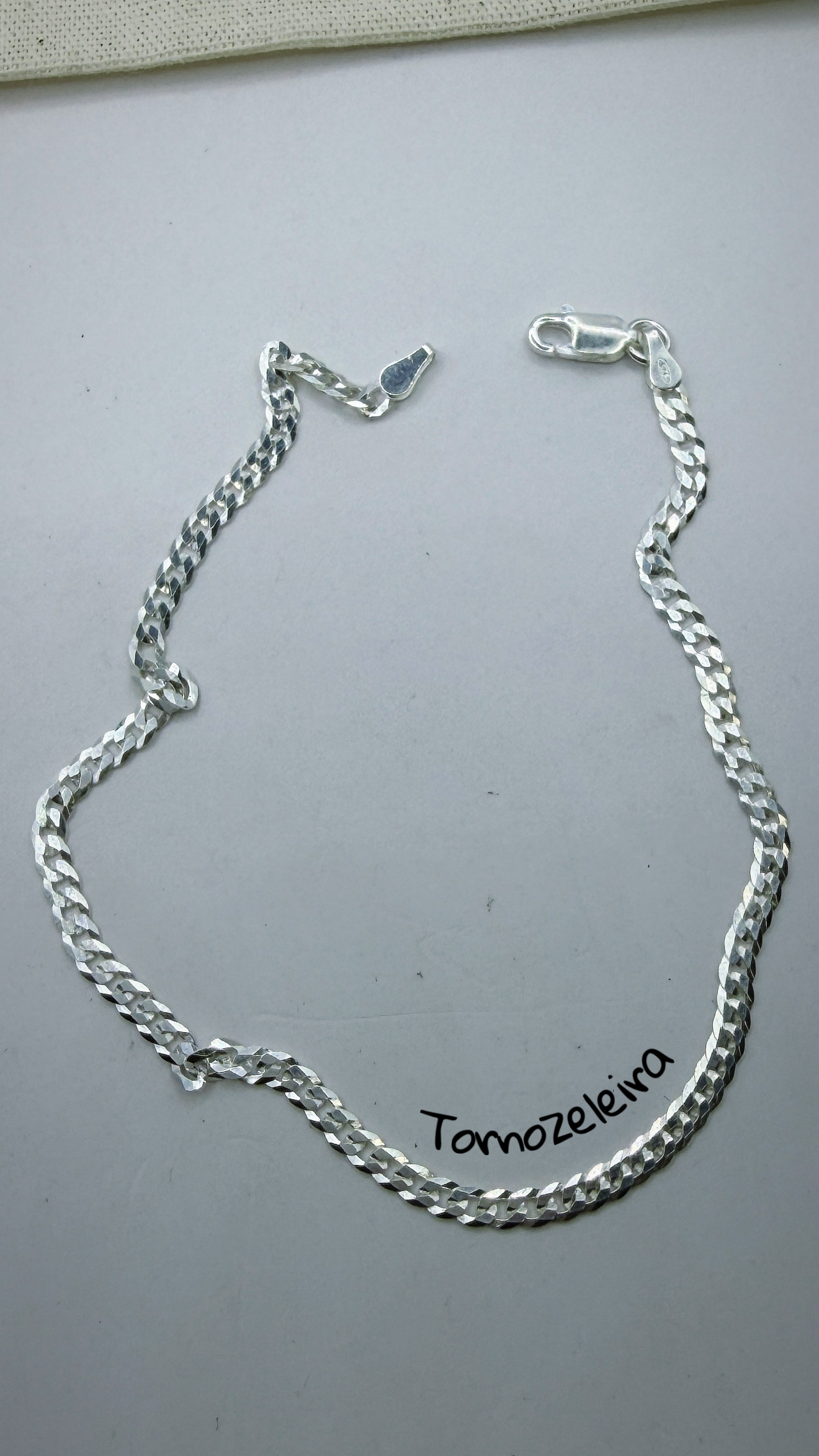 Tornozeleira  grumet prata 925 (24 cm)